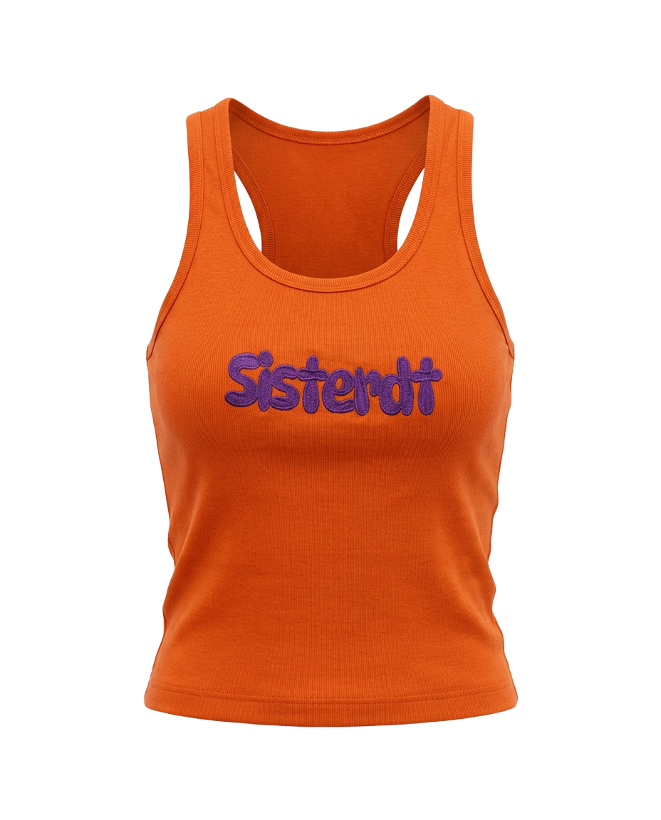 Terracotta Sisterdt ribbed tank top